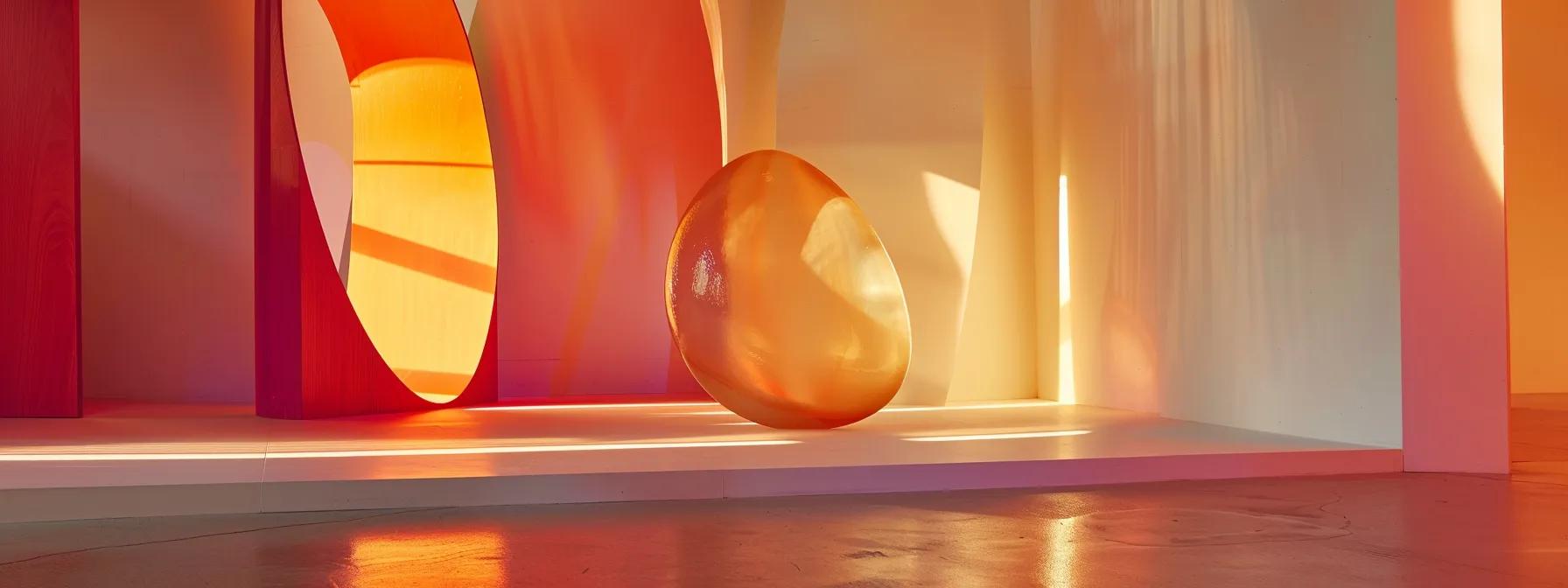 a visually striking composition contrasts the gentle flow of colors representing emotions with rigid geometric shapes symbolizing the body, illuminated by soft, diffuse lighting to evoke a sense of harmony between mind and body.